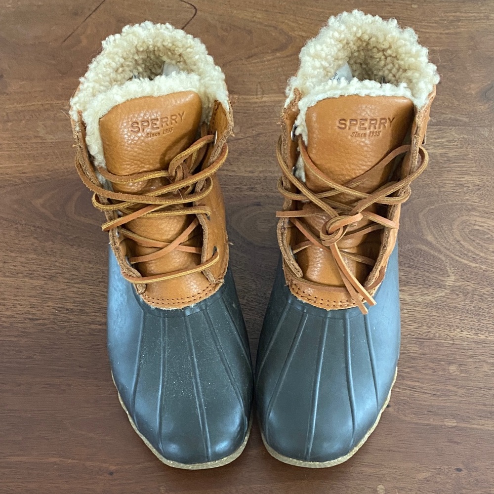 Sperry Leather and Rubber Boots with Shearling